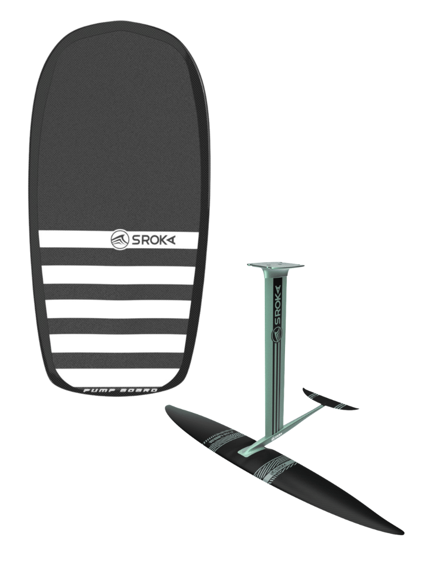Pack Pump Foil débutant SROKA : planche et foil HA 2000