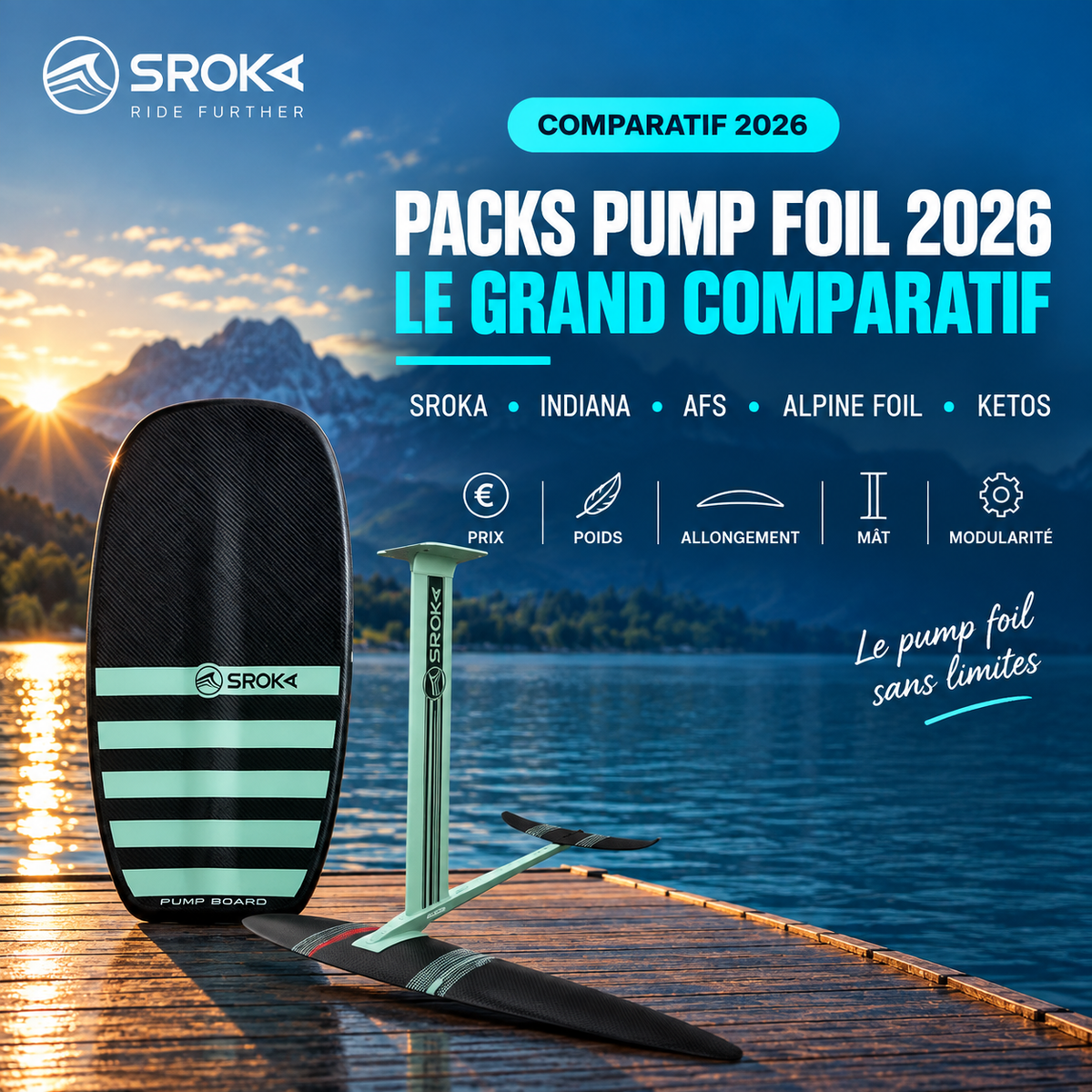 Comparatif packs pump foil 2026 : SROKA, Alpine Foil, Indiana, Ketos et AFS