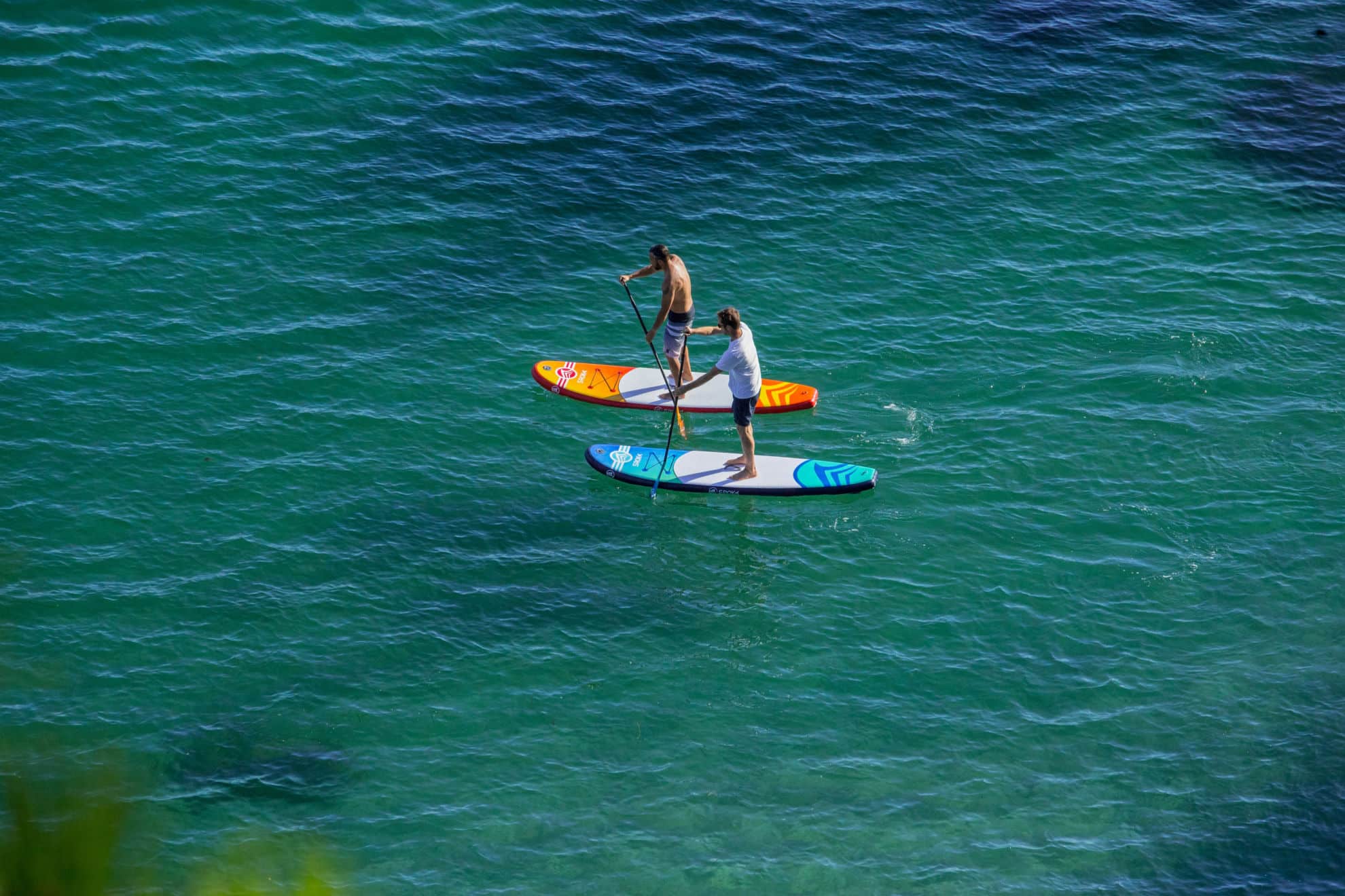 Stand up paddle gonflable Malibu bleu et orange