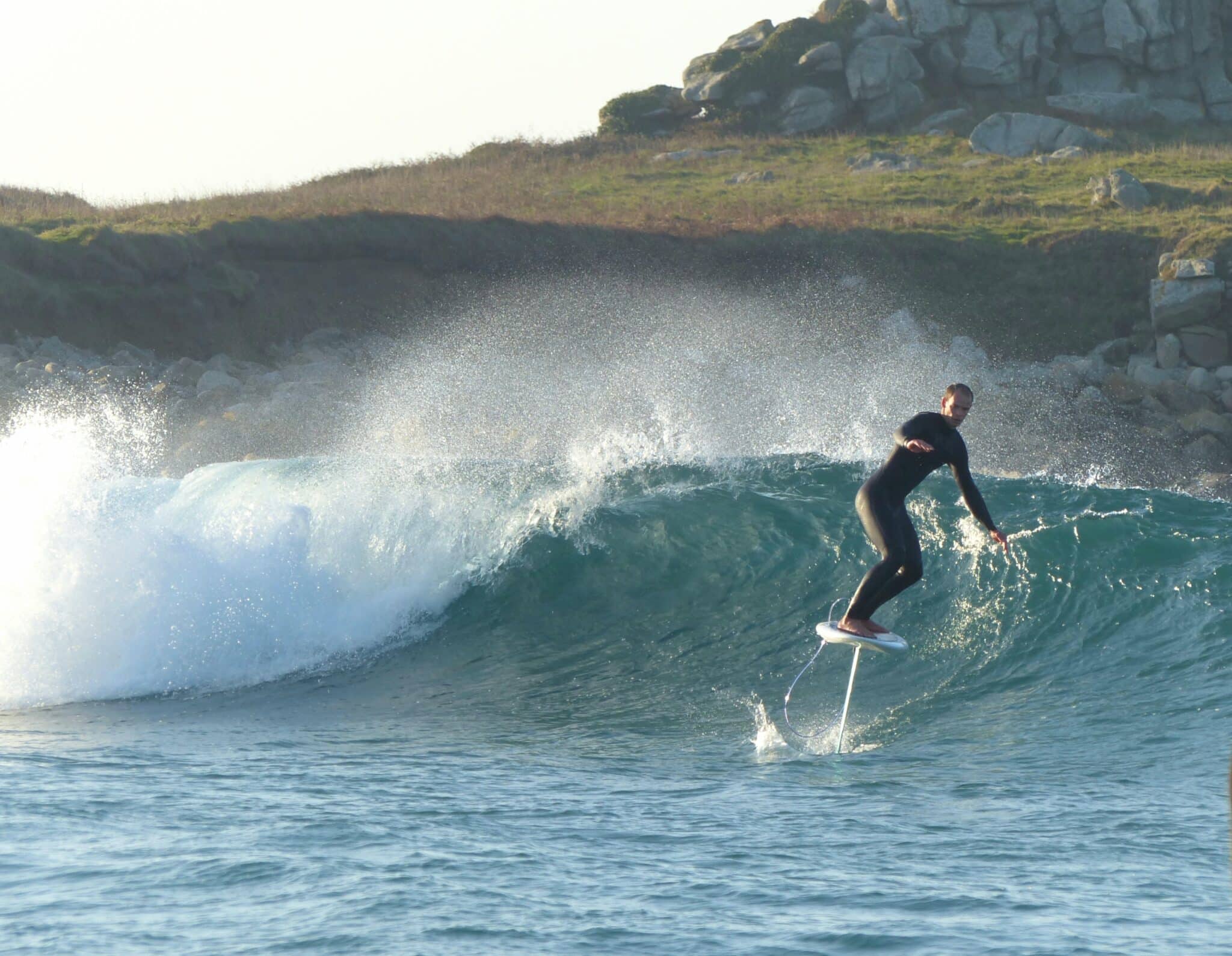 Surfing foils around Brest